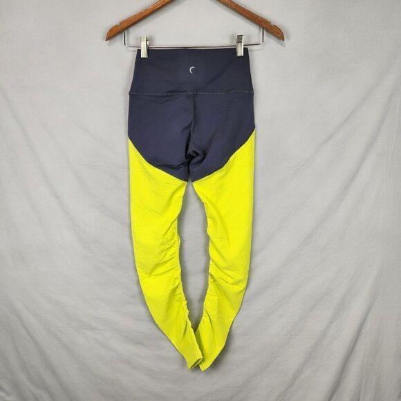 Zyia Womens Neon Yellow Parallel Luxe Hi Rise  7/8 24” Leggings Size 2 Exercise - Picture 2 of 7